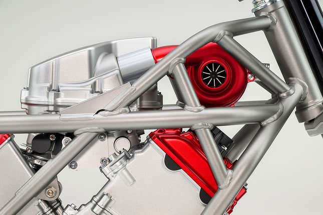 Image for article titled Honda's V3 With An Electric Supercharger Is The Coolest Motorcycle Engine Yet