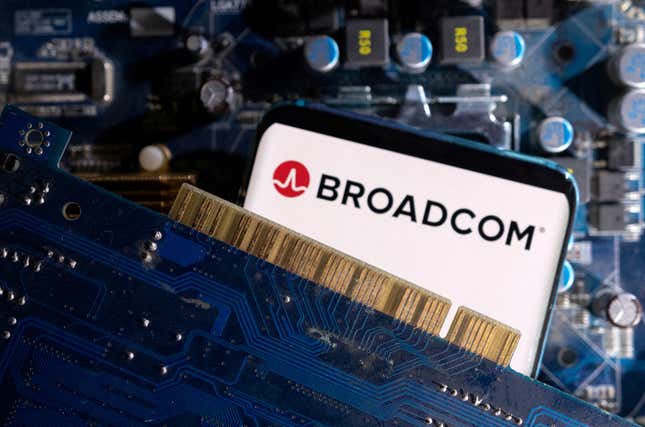 Image for article titled Broadcom stock soars 13% to new high on record AI revenue