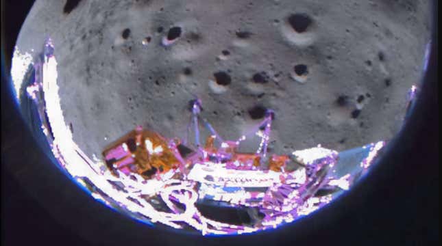 The Odysseus lander touched down on the surface of the Moon on February 22, 2024.
