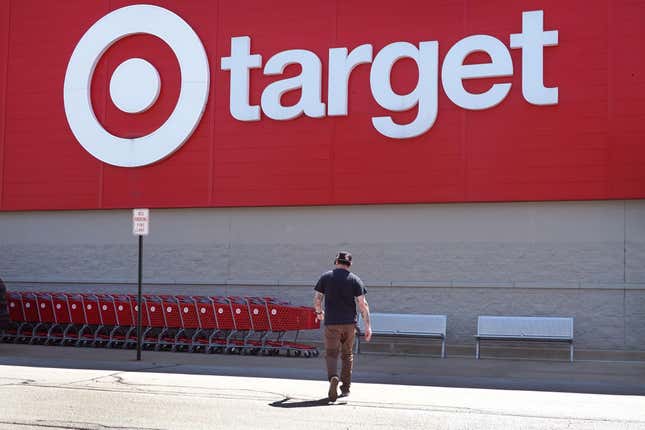 A customer walks by a Target store in Chicago, Illinois.