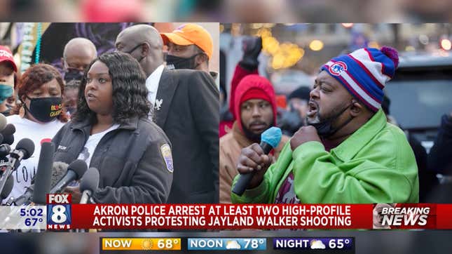 Image for article titled Jacob Blake’s Father and Breonna Taylor’s Aunt Arrested in Akron Protest