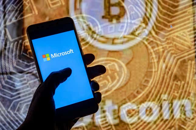 Image for article titled Microsoft&#39;s shareholders will decide this week whether to invest in Bitcoin