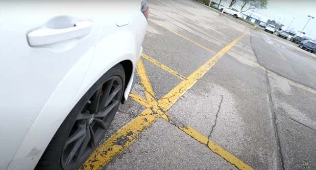 A freeze frame of the wheel from before the Integra went in for service. Notice, there's no curb damage. 