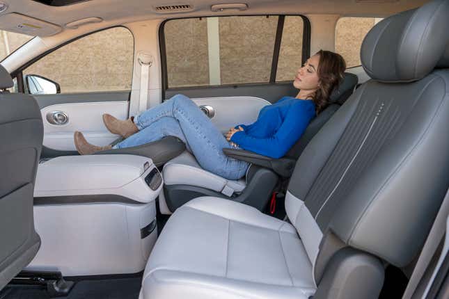 Second-row relaxation seat of a 2026 Hyundai Ioniq 9