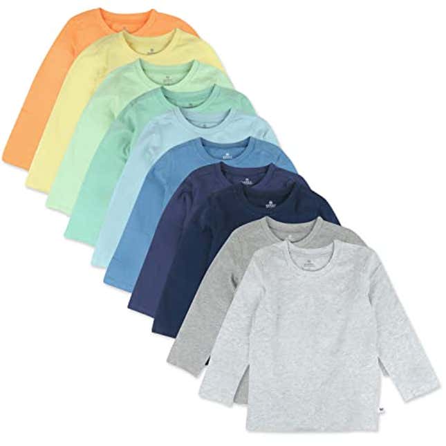 Image for article titled HonestBaby Multipack Long Sleeve T-Shirts Tee 100% Organic Cotton Infant Baby, Now 57% Off