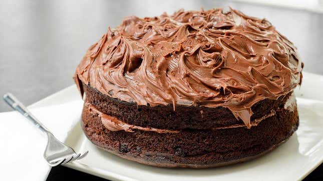 Chocolate Cake with frosting homemade