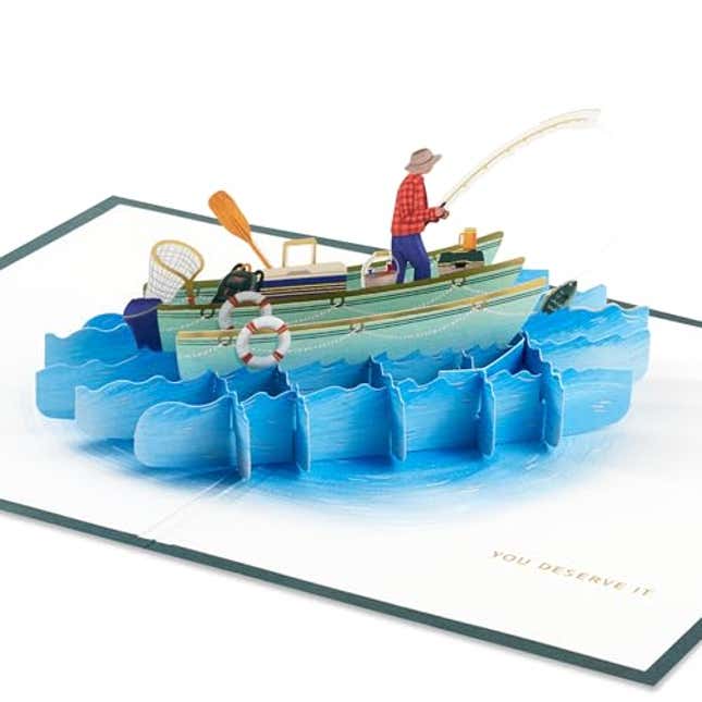Image for article titled Hallmark Signature Paper Wonder Fishing Pop-Up Card (Have a Reel Nice Day) for Birthdays, Now 10% Off