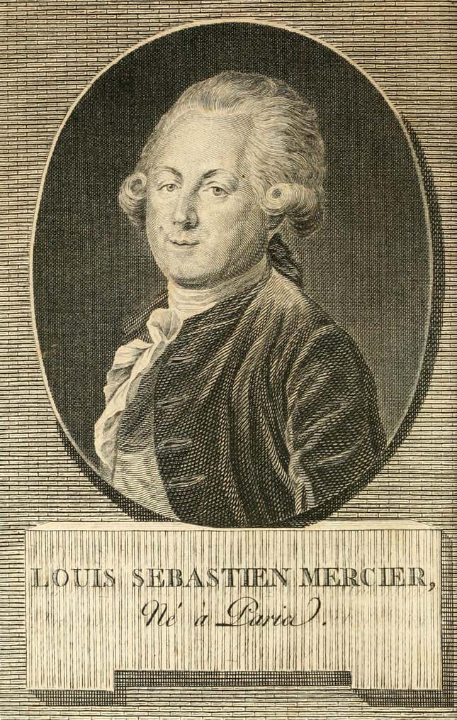 Portrait of Louis-Sébastien Mercier by Benoît-Louis Henriquez.