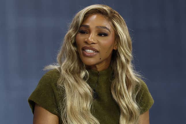 Serena Williams, former professional tennis player and Managing Partner of Serena Ventures, speaks during the New York Times annual DealBook summit at Jazz at Lincoln Center on December 04, 2024 in New York City.