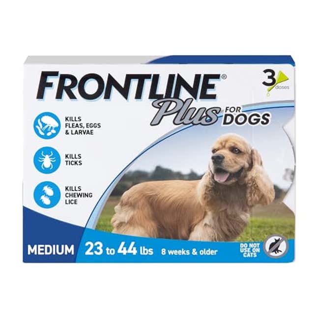 Image for article titled FRONTLINE Plus Flea and Tick Treatment for Medium Dogs Up to 23 to 44 lbs, Now 24% Off