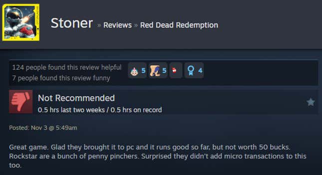 Image for article titled Red Dead Redemption Remaster, As Told By Steam Reviews