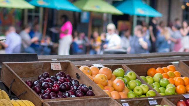 Fruit stand at French Market, New Orleans