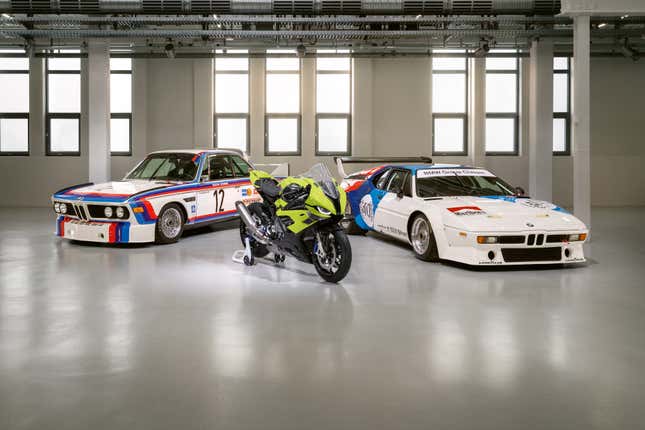 Image for article titled BMW Celebrates 50 Years of M Cars With an M Motorcycle
