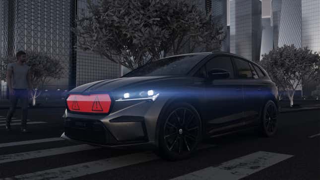 Image for article titled I Don't Know How Pedestrians Are Going to See Skoda's Grille Warnings in Time