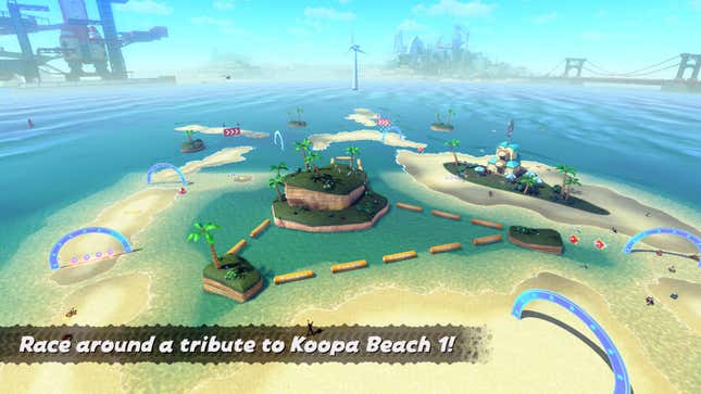 An overview of the Koopa Beach 1 tribute race.