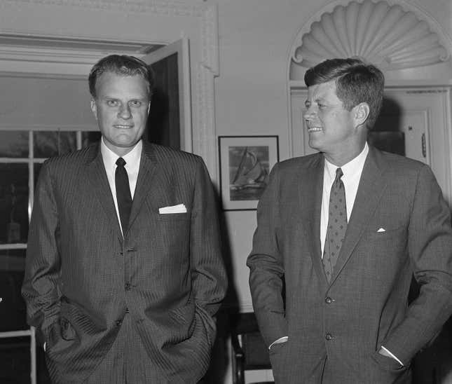 Billy Graham: Photos of the preacher with US presidents from Truman to ...