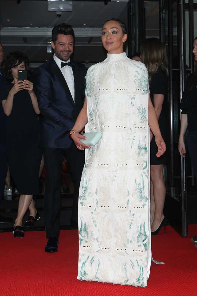 NEW YORK, NY - MAY 1: Ruth Negga and Dominic Cooper seen leaving The Mark Hotel to The Met Gala on May 1, 2017 in New York City. Credit: Diego Corredor/MediaPunch/IPX