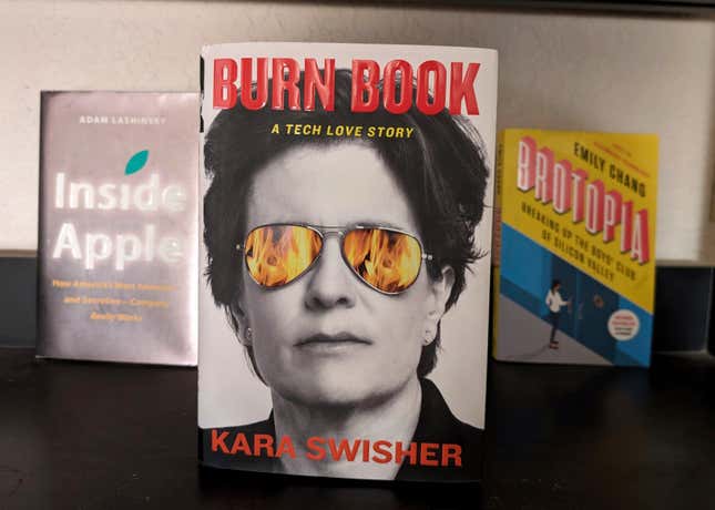 &quot;Burn Book,&quot; by longtime Silicon Valley reporter Kara Swisher is seen, Friday, Feb. 23, 2024, in San Ramon, Calif. The book is published by Simon and Schuster. (AP Photo/Michael Liedtke)