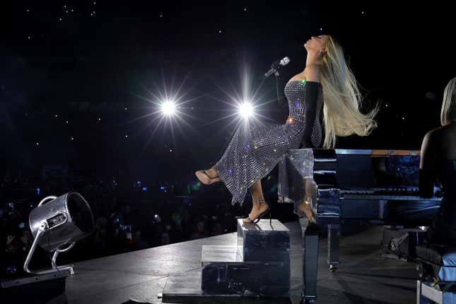 KANSAS CITY, MISSOURI - OCTOBER 01: (Editorial Use Only) (Exclusive Coverage) Beyoncé performs onstage during the “RENAISSANCE WORLD TOUR” at GEHA Field at Arrowhead Stadium on October 01, 2023 in Kansas City, Missouri. 