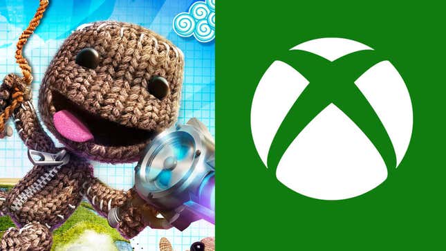 An image shows Sackboy from LBP next to an Xbox logo. 