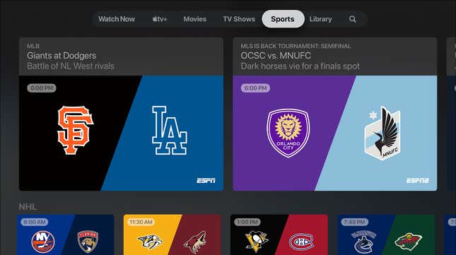 Image for article titled Apple Is Reportedly Betting Big On Sports Streaming