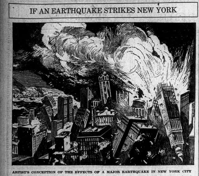 Image for article titled 6 Predictions for Earthquakes in New York Dating Back Over 100 Years