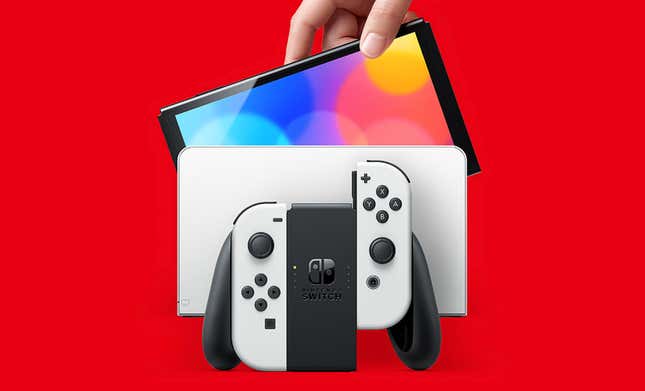 A Nintendo Switch OLED.