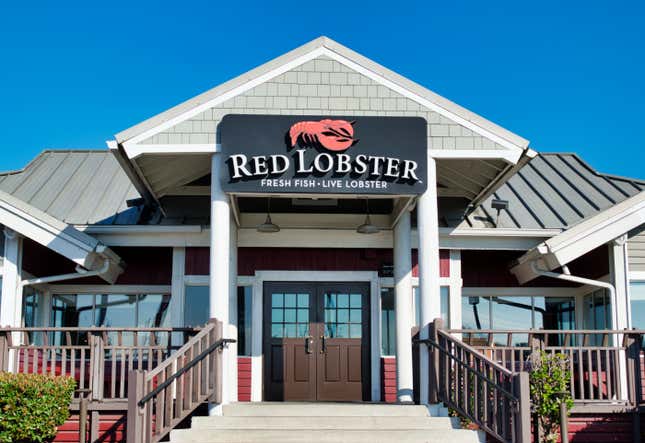 A Red Lobster in Houston, Texas. The global casual dining seafood restaurant chain was founded in 1968.
