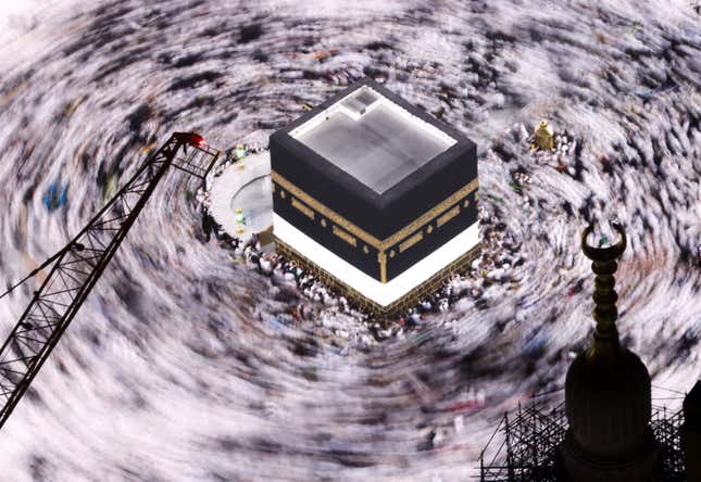 Muslim pilgrims perform the Umrah at the Holy Kaaba, as they start arriving to perform the annual haj at the Grand Mosque, in the holy city of Mecca, Saudi Arabia, June 25, 2023.