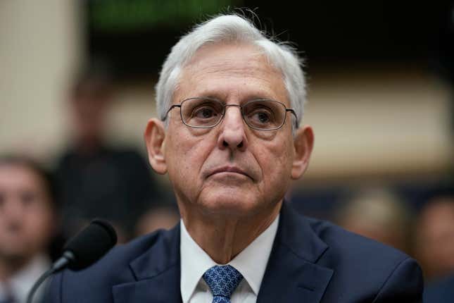 Attorney General Merrick Garland appears before a House Judiciary Committee hearing, Wednesday, Sept. 20, 2023, on Capitol Hill in Washington. (AP Photo/J. Scott Applewhite)