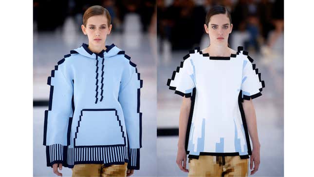 LOEWE Drops Monochromatic Pixel Hoodie & T-Shirt