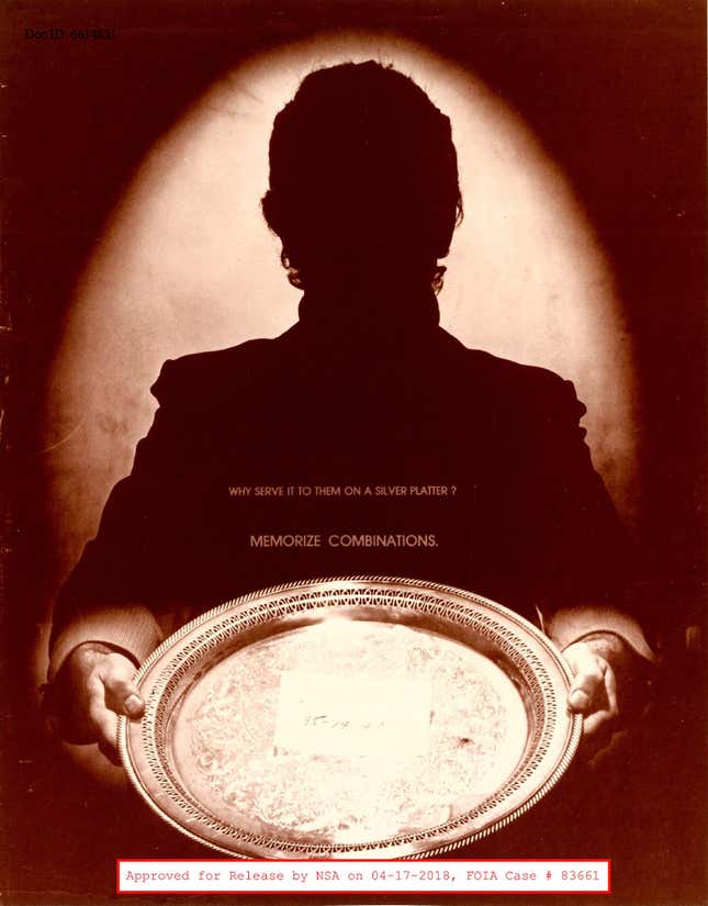 Image for article titled Cold War-era office posters from NSA’s archives shows a hundred ways to say “shhh”