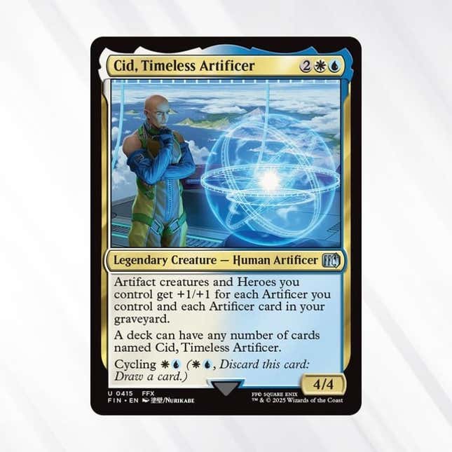 The Final Fantasy X Cid card.