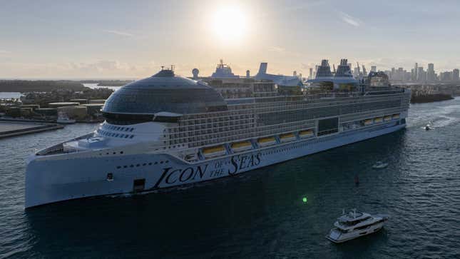 A photo of the Icon of the Seas cruise ship. 