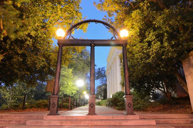 The University Arch, the traditional entrance to the University of Georgia campus