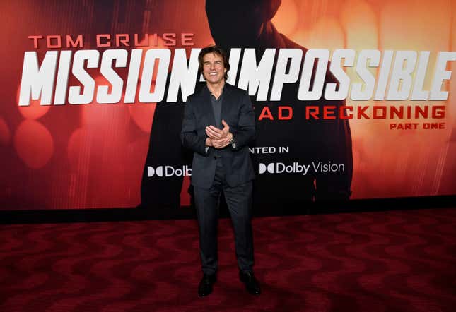 FILE - Tom Cruise attends the premiere of &quot;Mission: Impossible, Dead Reckoning — Part One&quot; at Jazz at Lincoln Center&#39;s Frederick P. Rose Hall, July 10, 2023, in New York. On Monday, Oct. 23, Paramount Pictures shifted the release date of the eighth installment of the “Mission: Impossible” franchise, “Dead Reckoning — Part Two,” from June 28 next year to May 23, 2025, signaling a new wave of release-schedule juggling for Hollywood studios as the SAG-AFTRA strike surpasses three months of work stoppage. (Photo by Evan Agostini/Invision/AP, File)