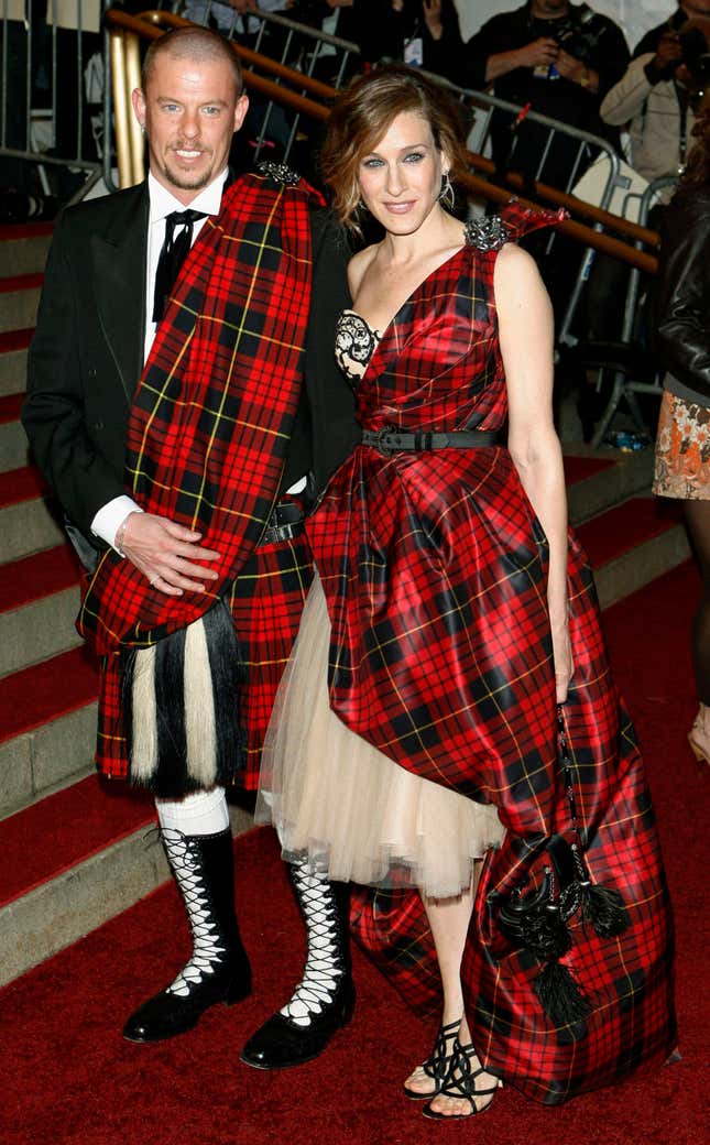 Alexander McQueen and Sarah Jessica Parker.