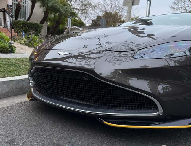 Front grille of an Aston Martin Vantage 007 Edition