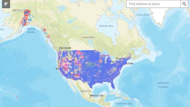 Image for article titled FCC Finally Debuts an Up-to-Date Mobile Broadband Map of the U.S.