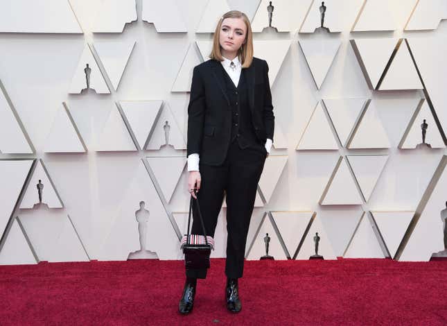 Elsie Fisher in Thom Browne.