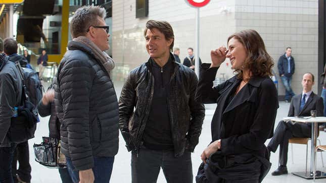 Chris McQuarrie, Tom Cruise, Rebecca Ferguson.
