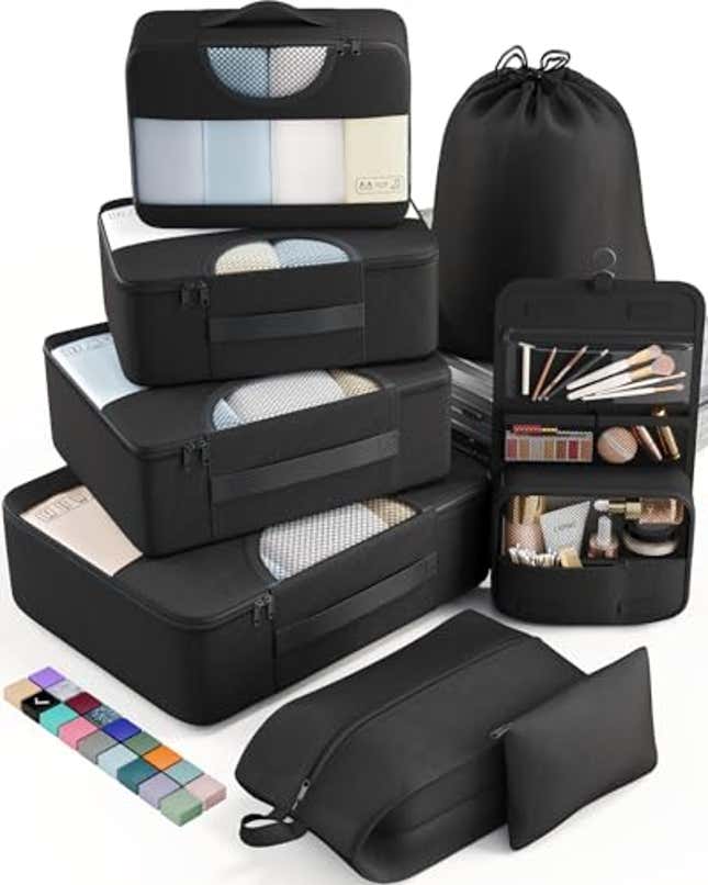 Image for article titled Veken 8 Set Packing Cubes for Travel, Now 41% Off