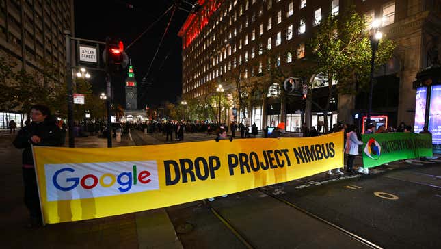Image for article titled Google Fires More Workers Behind Israel Sit-Ins as War Protests Spread Across the Nation