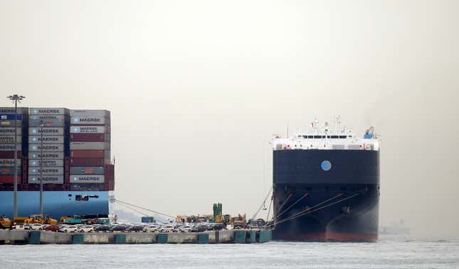Image for article titled China&#39;s EV makers are facing a ship shortage