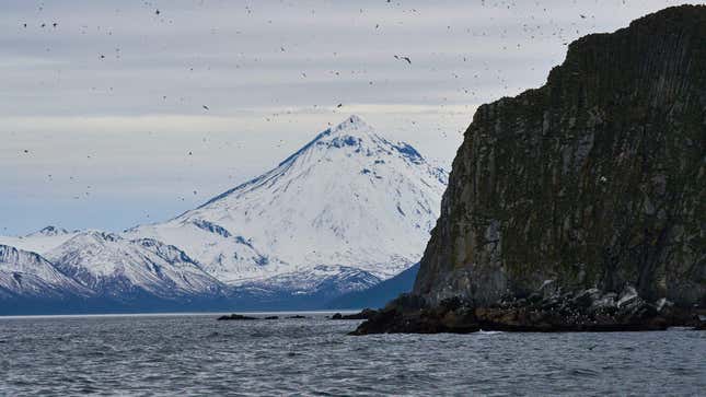 This photo taken on June 3, 2024 shows the sea view of Kamchatka, Russia. Kamchatka Territory is located in the eastern part of the Russian Far East, bordering the Sea of Okhotsk to the west