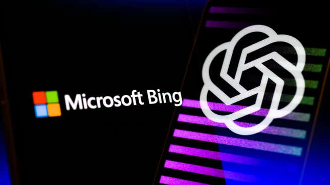 Image for article titled Bing’s AI Chatbot Is Reflecting Our ‘Violent’ Culture Right Back at Us