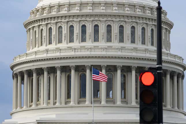 The US Capitol in Washington, DC, on October 9, 2023. The race to replace the ousted Republican speaker of the US House of Representatives intensifies this week amid questions over whether anyone is capable of unifying the chaotic party’s warring factions. Kevin McCarthy was ousted in a stunning mutiny last week orchestrated by the far right, leaving efforts to avert a looming government shutdown in a tailspin.