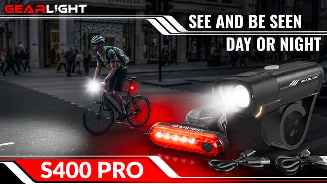 GearLight Rechargeable Bike Light Set S400 | $18 | 45% Off | Amazon | Clip Coupon