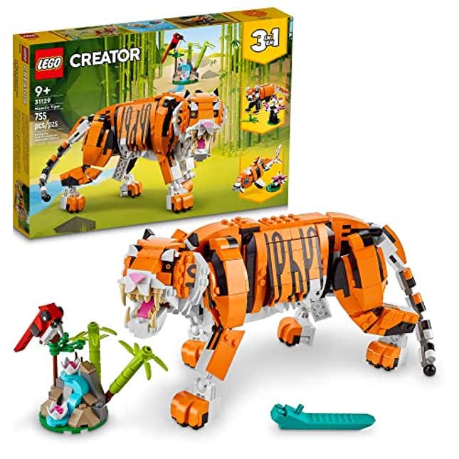 Image for article titled Unleash Creativity with 20% Off the LEGO Creator 3 in 1 Majestic Tiger Building Set