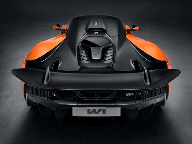 Image for article titled Hybrid McLaren W1 Hypercar Debuts With One Of The Wildest Wings You’ve Ever Seen